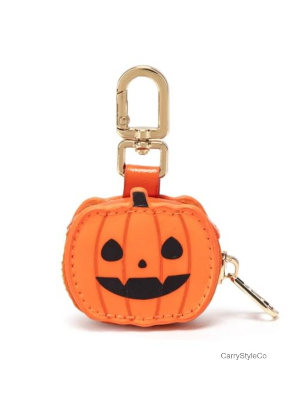 Mini Leather Coin Purse Keychain Halloween Pumpkin Spider Bag Charm